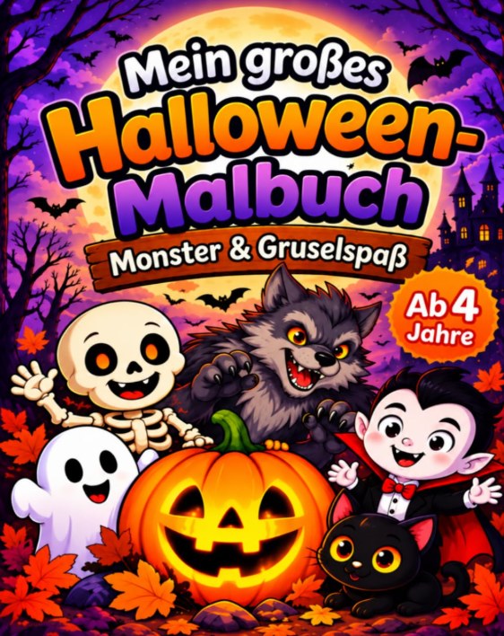 Cover: Mein großes Halloween-Malbuch